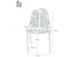 KAYELLES Lot 4 Chaises De Cuisine Design IKO (Bleu) -Mobilia Boutique chaise 11119703