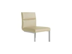 Quatuor De Chaises Eco-cuir Beige - LONI -Mobilia Boutique chaise 11135985