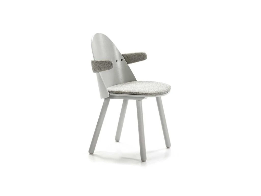 Duo De Chaises Avec Accoudoirs Bois/Gris - TEULAT UMA 6 Duo De Chaises Avec Accoudoirs Bois/Gris - TEULAT UMA – Image 4