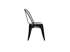 Quatuor De Chaises Métal Noir - VASSIA -Mobilia Boutique chaise 11136939