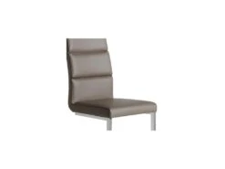 Quatuor De Chaises Eco-cuir Taupe - LONI -Mobilia Boutique chaise 11137371