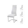 Quatuor De Chaises Simili Cuir Blanc - ROME -Mobilia Boutique chaise 11141823