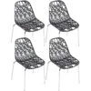 KAYELLES Lot 4 Chaises De Cuisine Design IKO (Noir) 2 KAYELLES Lot 4 Chaises De Cuisine Design IKO (Noir) -Mobilia Boutique chaise 11149537
