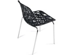KAYELLES Lot 4 Chaises De Cuisine Design IKO (Noir) -Mobilia Boutique chaise 11149543