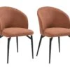 Lot De 2 Chaises En Tissu Et Métal - Terracotta - GILONA De Pascal MORABITO -Mobilia Boutique chaise 11175625