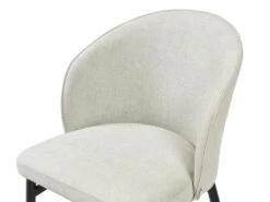 Lot De 6 Chaises En Tissu Et Métal - Crème - GILONA De Pascal MORABITO -Mobilia Boutique chaise 11194847