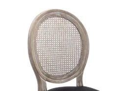 Lot De 2 Chaises - Cannage, Tissu Et Bois D'hévéa - Noir - ANTOINETTE 16 Lot De 2 Chaises - Cannage, Tissu Et Bois D'hévéa - Noir - ANTOINETTE -Mobilia Boutique chaise 11208505