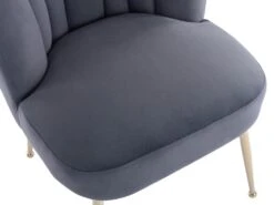 Lot De 2 Chaises En Velours Et Acier Doré - Anthracite - RUTY De Pascal MORABITO -Mobilia Boutique chaise 11258415