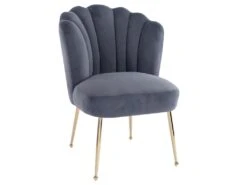 Lot De 2 Chaises En Velours Et Acier Doré - Anthracite - RUTY De Pascal MORABITO -Mobilia Boutique chaise 11258417