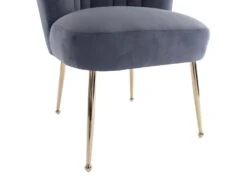 Lot De 6 Chaises En Velours Et Acier Doré - Anthracite - RUTY De Pascal MORABITO -Mobilia Boutique chaise 11259079