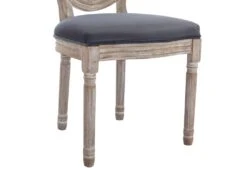 Lot De 2 Chaises - Cannage, Velours Et Bois D'hévéa - Gris - ANTOINETTE 18 Lot De 2 Chaises - Cannage, Velours Et Bois D'hévéa - Gris - ANTOINETTE -Mobilia Boutique chaise 11310901