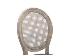 Lot De 2 Chaises - Cannage, Velours Et Bois D'hévéa - Gris - ANTOINETTE 16 Lot De 2 Chaises - Cannage, Velours Et Bois D'hévéa - Gris - ANTOINETTE -Mobilia Boutique chaise 11310907