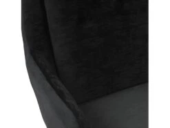 AYDEN - Fauteuil De Table En Tissu Chenillé Noir Et Métal Noir -Mobilia Boutique chaise 11575503