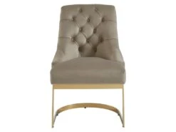 Lot De 2 Chaises En Velours Et Acier Inoxydable - Beige Et Pieds Dorés - PORILASO De Pascal MORABITO 11 Lot De 2 Chaises En Velours Et Acier Inoxydable - Beige Et Pieds Dorés - PORILASO De Pascal MORABITO -Mobilia Boutique chaise 11775097