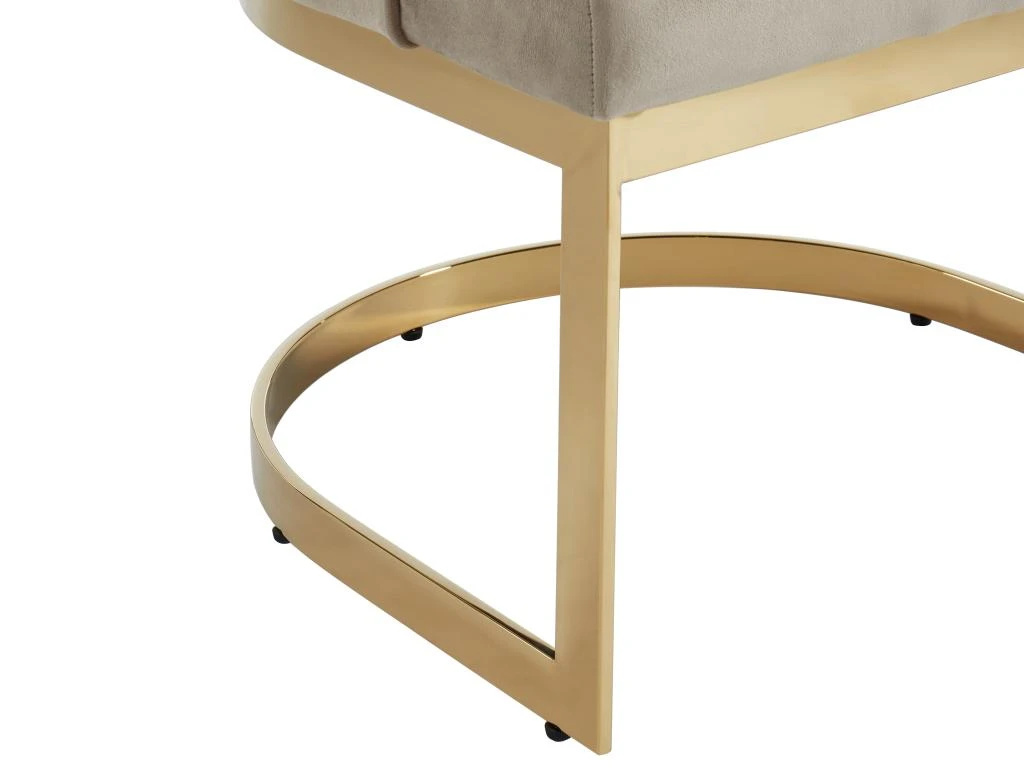 Lot De 2 Chaises En Velours Et Acier Inoxydable - Beige Et Pieds Dorés - PORILASO De Pascal MORABITO 8 Lot De 2 Chaises En Velours Et Acier Inoxydable - Beige Et Pieds Dorés - PORILASO De Pascal MORABITO – Image 6
