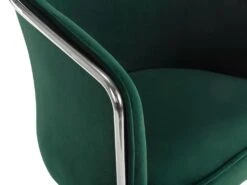 Lot De 6 Chaises Avec Accoudoirs En Velours Et Métal - Vert Et Chromé - JOSETHE De Pascal MORABITO -Mobilia Boutique chaise 11941911