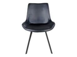 FIONA - Lot De 4 Chaises Incurvées Simili Noir -Mobilia Boutique chaise 12339647