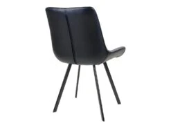 FIONA - Lot De 4 Chaises Incurvées Simili Noir -Mobilia Boutique chaise 12339649