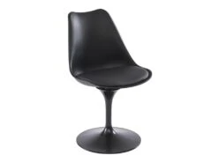 Lot De 6 Chaises En Polypropylène, Simili Et Métal - Noir - XAFY -Mobilia Boutique chaise 12353255