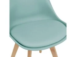 Lot De 2 Chaises Siège De Salle à Manger Cuisine Scandinave Synthétique Hêtre 81 Cm Vert 03_0002771 -Mobilia Boutique chaise 12384215