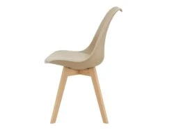 Lot De 2 Chaises De Salle à Manger Scandinave Siège Cuisine Plastique Synthétique Hêtre 81 Cm Beige 03_0002767 -Mobilia Boutique chaise 12384251