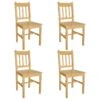 Lot De 4 Chaises De Salle à Manger Cuisine Style Rustique En Bois De Pin CDS021329 -Mobilia Boutique chaise 12442021