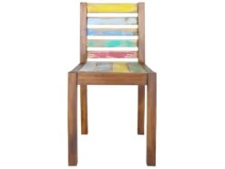 Lot De 4 Chaises De Salle à Manger Cuisine Bois De Récupération Solide Design Vintage CDS021332 -Mobilia Boutique chaise 12442905