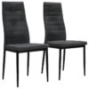 Lot De 2 Chaises De Salle à Manger Cuisine Design Tissu Contemporain Gris Foncé CDS020533 -Mobilia Boutique chaise 12443011