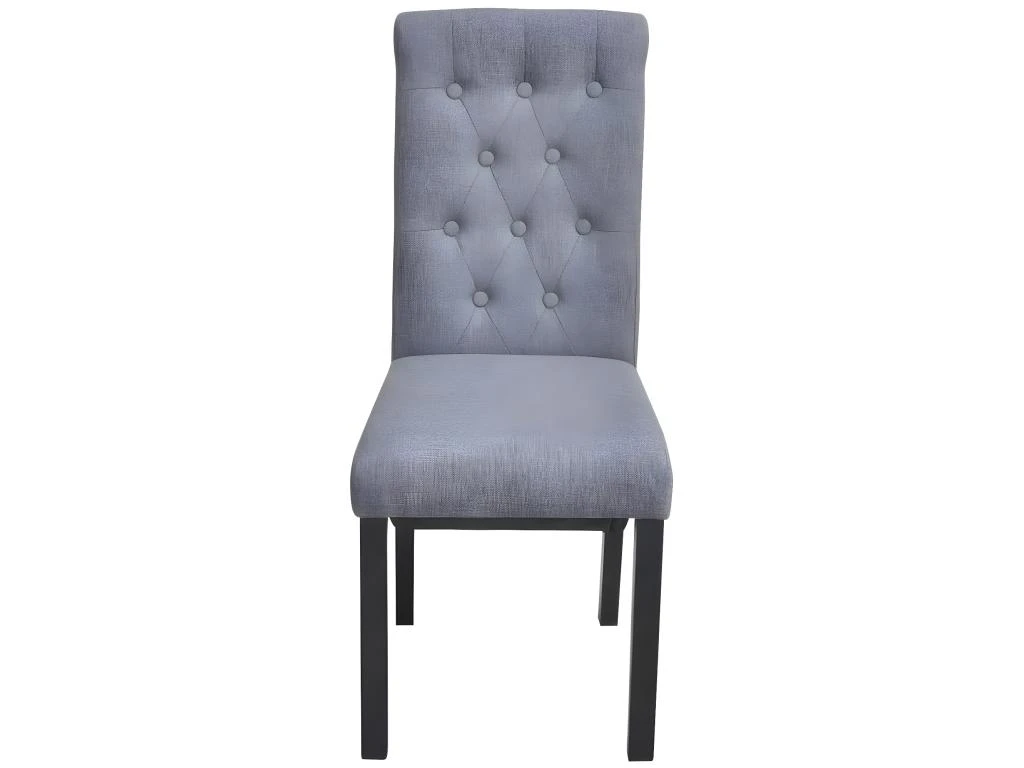 Lot De 4 Chaises De Salle à Manger Cuisine Dossier Capitonné En Tissu Gris Clair CDS021520 5 Lot De 4 Chaises De Salle à Manger Cuisine Dossier Capitonné En Tissu Gris Clair CDS021520 – Image 3