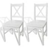 Lot De 2 Chaises De Salle à Manger Cuisine Design Classique Bois De Pin Blanc CDS020166 -Mobilia Boutique chaise 12443523