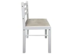 Lot De 2 Chaises De Salle à Manger Cuisine Design Classique Hévéa Solide Et Velours Blanc CDS020170 -Mobilia Boutique chaise 12443559