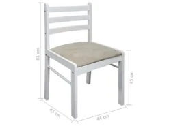 Lot De 2 Chaises De Salle à Manger Cuisine Design Classique Hévéa Solide Et Velours Blanc CDS020170 -Mobilia Boutique chaise 12443561