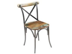 Lot De 4 Chaises De Salle à Manger Cuisine Design Industriel Bois De Récupération Solide CDS021330 -Mobilia Boutique chaise 12443595