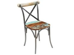 Lot De 4 Chaises De Salle à Manger Cuisine Design Industriel Bois De Récupération Solide CDS021330 -Mobilia Boutique chaise 12443597