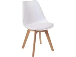 KAYELLES Lot De 2 Chaises Scandinaves Avec Coussin LAO (blanc) -Mobilia Boutique chaise 12578481