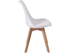 KAYELLES Lot De 2 Chaises Scandinaves Avec Coussin LAO (blanc) -Mobilia Boutique chaise 12578485