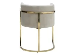 Lot De 2 Chaises Avec Accoudoirs - Velours Et Acier Inoxydable - Beige Et Doré - PERIA De Pascal MORABITO -Mobilia Boutique chaise 12584615