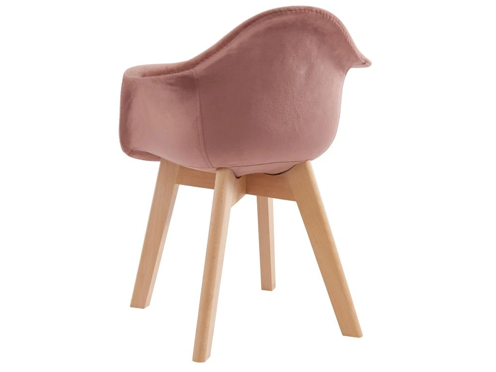Lot De 2 Chaises Enfant Avec Accoudoirs En Velours Et Hêtre - Rose - POUPINETTE 7 Lot De 2 Chaises Enfant Avec Accoudoirs En Velours Et Hêtre - Rose - POUPINETTE – Image 5