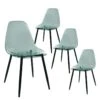 FUNIO - Lot De 4 Chaises Bleues Transparentes Et Métal -Mobilia Boutique chaise 12599351