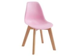 Lot De 2 Chaises Enfant En Polypropylène Et Hêtre - Rose - LILINOU -Mobilia Boutique chaise 12610861