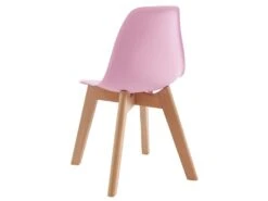 Lot De 2 Chaises Enfant En Polypropylène Et Hêtre - Rose - LILINOU -Mobilia Boutique chaise 12610865