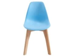 Lot De 2 Chaises Enfant En Polypropylène Et Hêtre - Bleu - LILINOU -Mobilia Boutique chaise 12610989