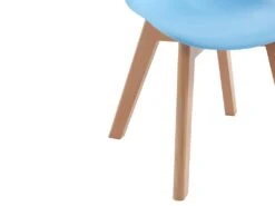 Lot De 2 Chaises Enfant En Polypropylène Et Hêtre - Bleu - LILINOU -Mobilia Boutique chaise 12610995