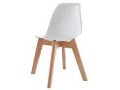 Lot De 2 Chaises Enfant En Polypropylène Et Hêtre - Blanc - LILINOU -Mobilia Boutique chaise 12611467
