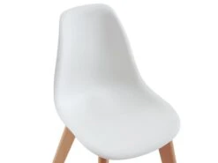Lot De 2 Chaises Enfant En Polypropylène Et Hêtre - Blanc - LILINOU -Mobilia Boutique chaise 12611471