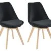 Lot De 2 Chaises En Velours Et Hêtre - Noir - JODY -Mobilia Boutique chaise 12617447