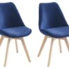 Lot De 2 Chaises En Velours Et Hêtre - Bleu - JODY 1 Lot De 2 Chaises En Velours Et Hêtre - Bleu - JODY -Mobilia Boutique chaise 12618817