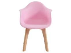 Lot De 2 Chaises Enfant Avec Accoudoirs En Polypropylène Et Hêtre - Rose - POUPINETTE -Mobilia Boutique chaise 12653947