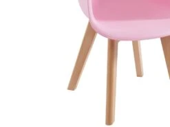 Lot De 2 Chaises Enfant Avec Accoudoirs En Polypropylène Et Hêtre - Rose - POUPINETTE -Mobilia Boutique chaise 12653951