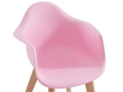 Lot De 2 Chaises Enfant Avec Accoudoirs En Polypropylène Et Hêtre - Rose - POUPINETTE -Mobilia Boutique chaise 12653953